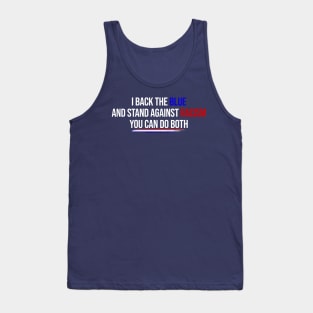 Back The Blue Stand Against Racism Tank Top